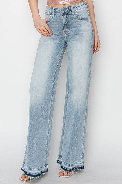 Risen Full Size High Rise Wide Leg Jeans - Hovatok