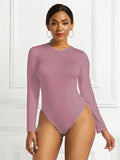 Round Neck Long Sleeve Bodysuit - Hovatok