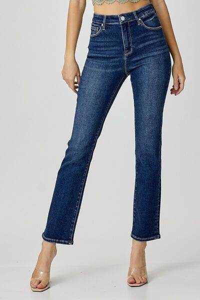 RISEN Full Size High Waist Straight Jeans - Hovatok