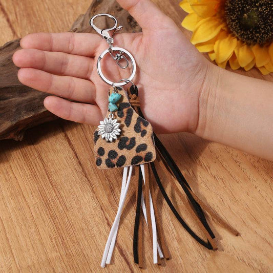 Turquoise Fringe Detail Key Chain - Hovatok
