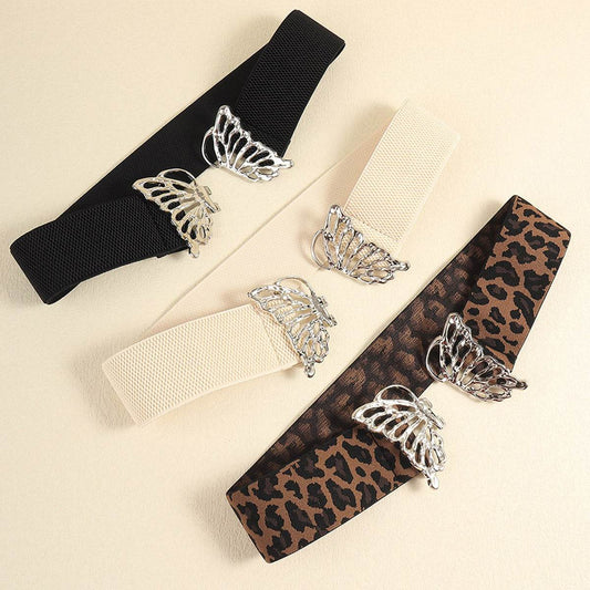 Butterfly Alloy Buckle Elastic Belt - Hovatok
