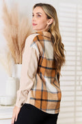 Perfee Plaid Print Dropped Shoulder Shirt - Hovatok
