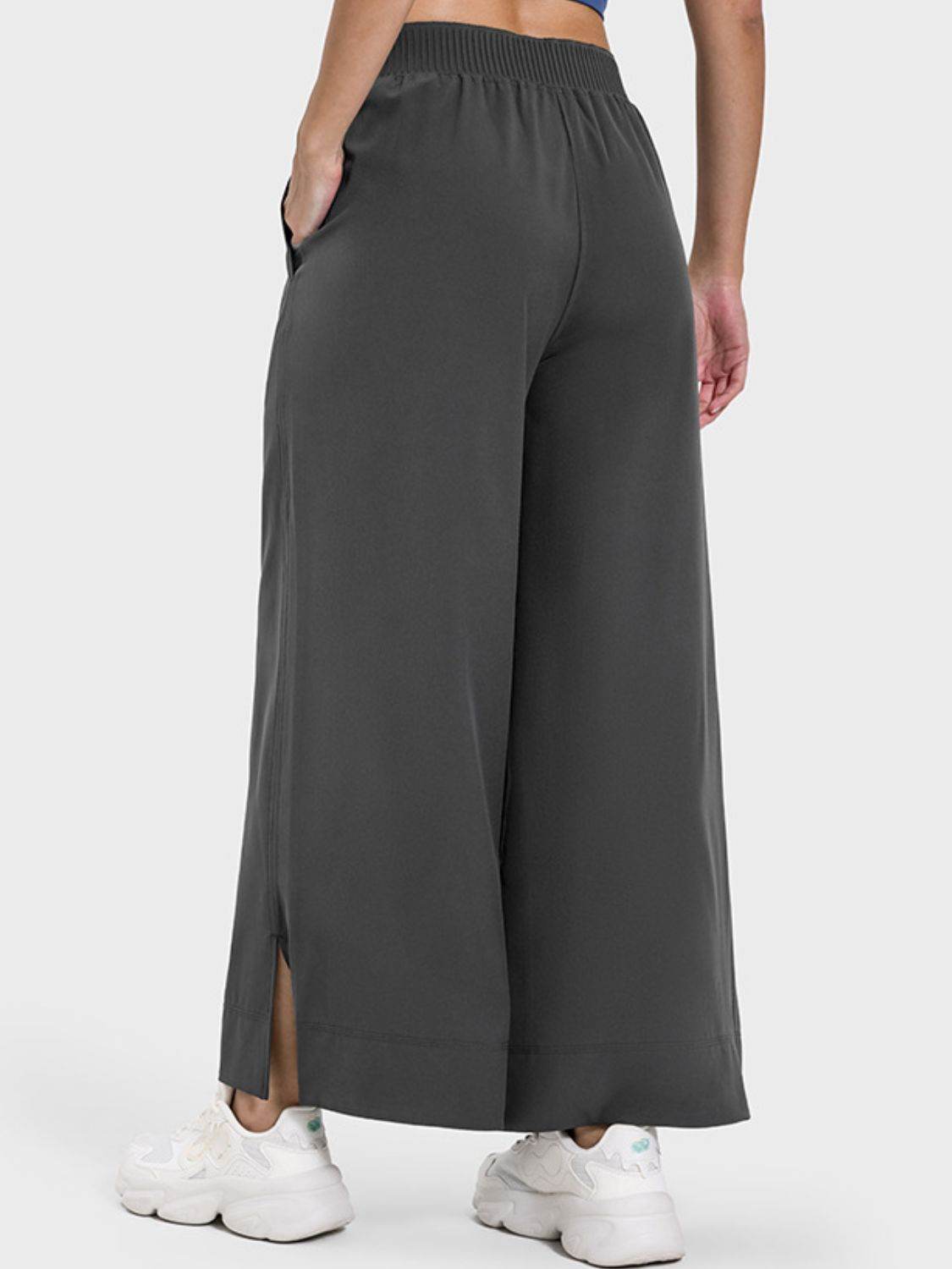 Millennia Slit Wide Leg Active Pants - Hovatok
