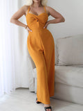 Devine Tie Back Backless Crisscross Jumpsuit - Hovatok