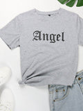 Perfee ANGEL Round Neck Short Sleeve T-Shirt - Hovatok