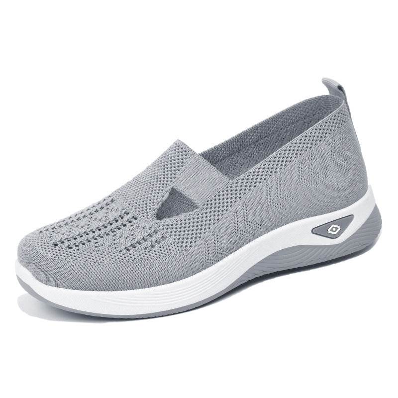 Breathable Mesh Round Toe Wedge Sneakers - Hovatok
