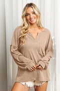 BiBi Exposed Seam Long Sleeve Top - Hovatok