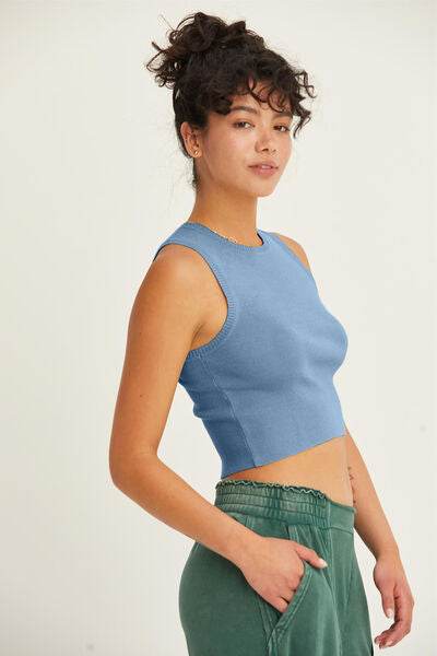 HYFVE Ribbed Knit Cropped Tank - Hovatok