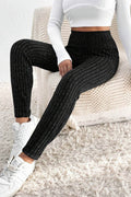 Ribbed High Waist Leggings - Hovatok