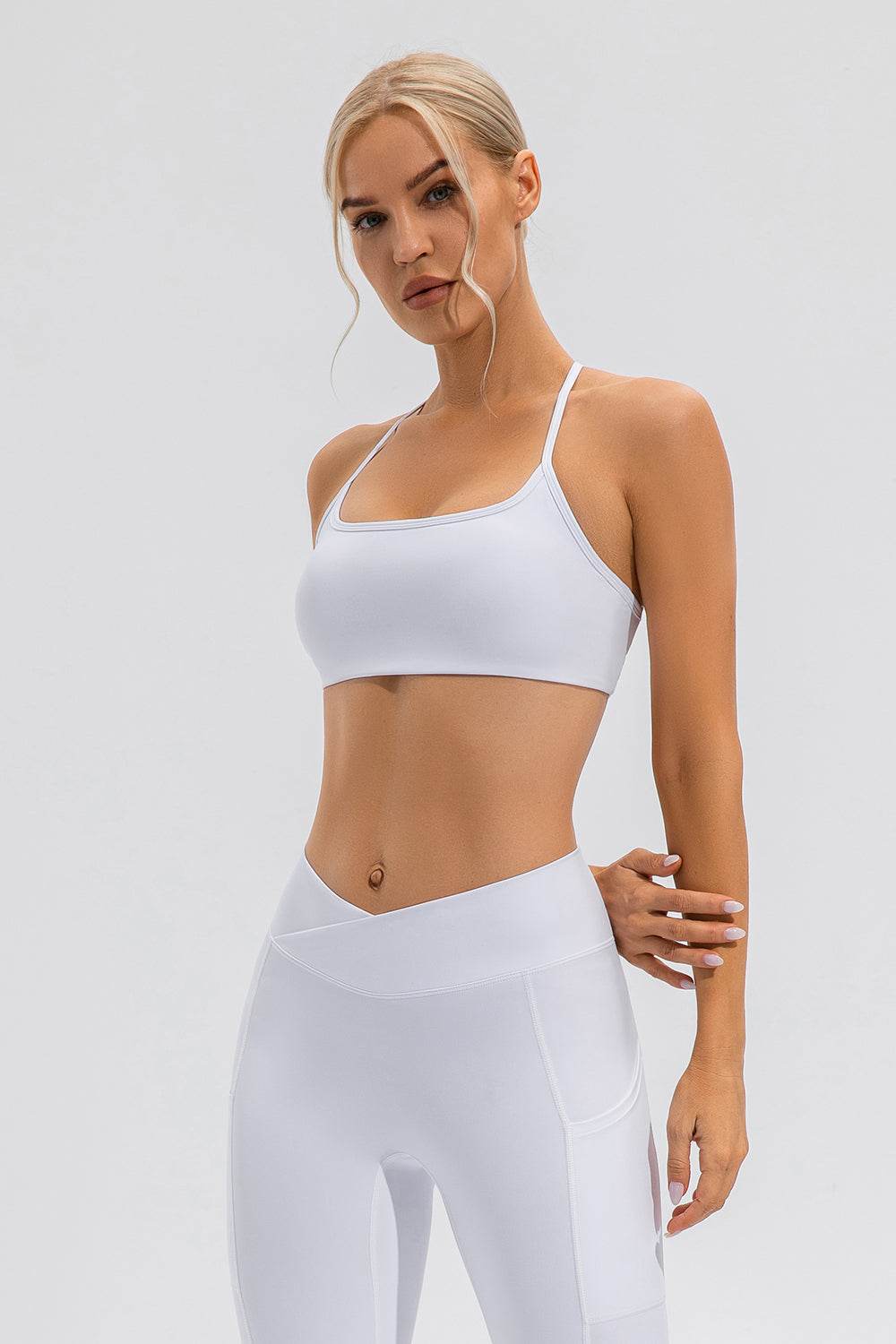 Crisscross Spaghetti Strap Active Cami - Hovatok