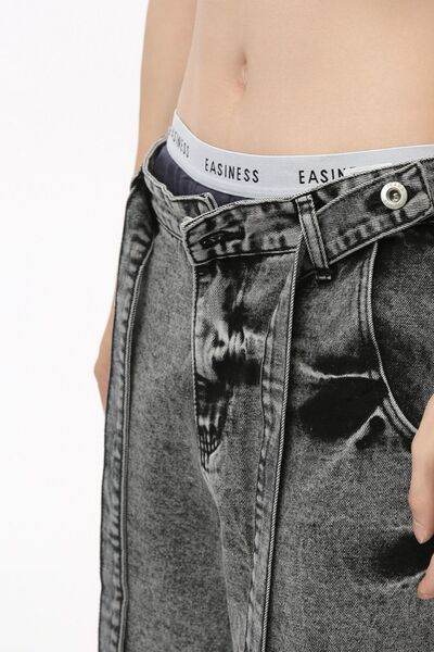 Wide Leg Jeans with Pockets - Hovatok