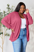 Basic Bae Full Size Ribbed Cocoon Cardigan - Hovatok
