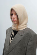 Drawstring Solid Color Thermal Knit Hat - Hovatok