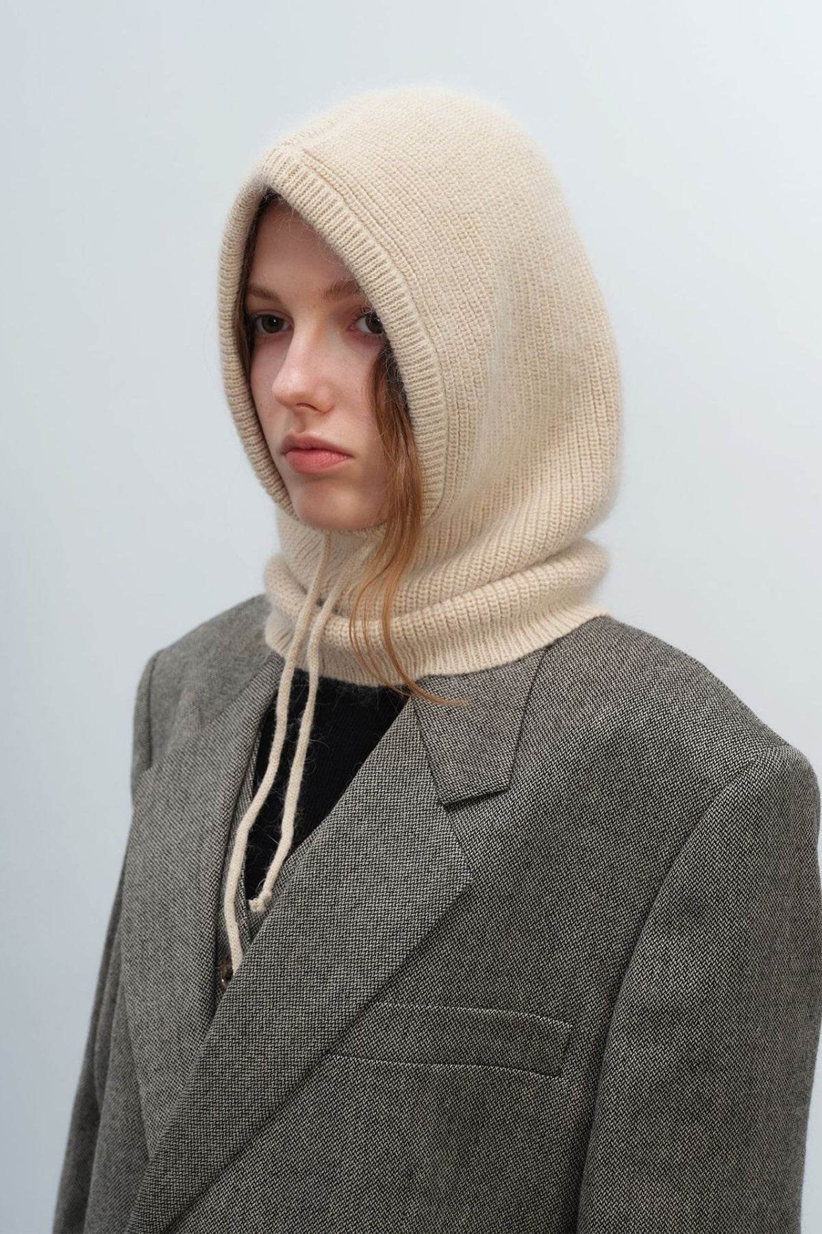 Drawstring Solid Color Thermal Knit Hat - Hovatok