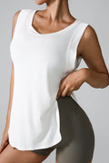 Slit Round Neck Active Tank - Hovatok