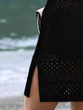 Openwork Scoop Neck Cover Up - Hovatok