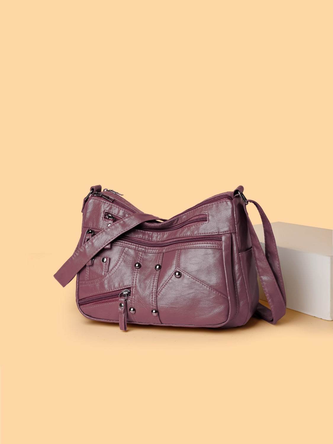 PU Leather Adjustable Strap Shoulder Bag - Hovatok
