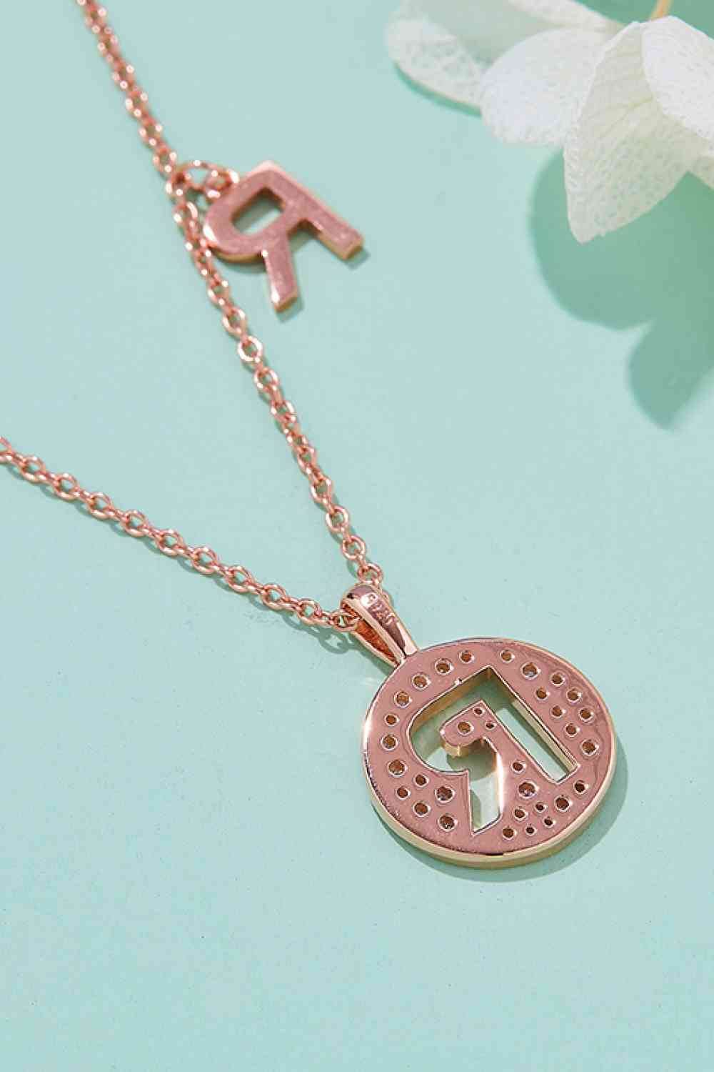 Adored Moissanite K to T Pendant Necklace - Hovatok