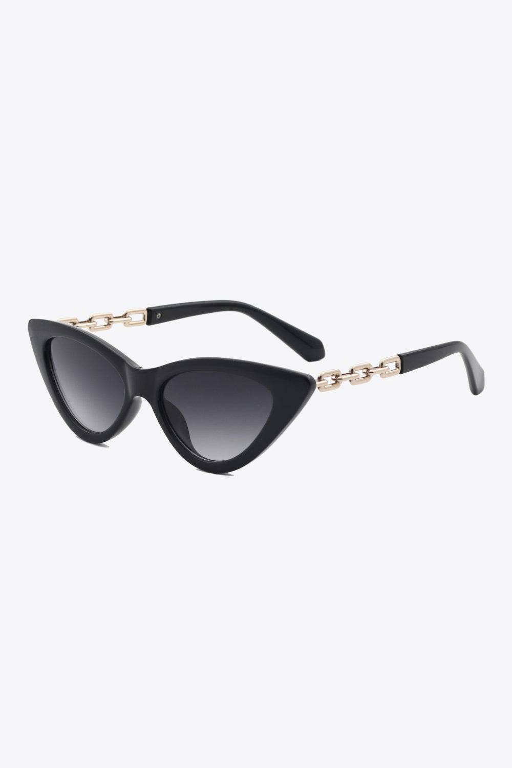 Chain Detail Cat-Eye Sunglasses - Hovatok