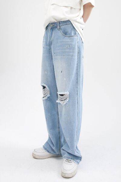 Distressed Jeans with Pockets - Hovatok