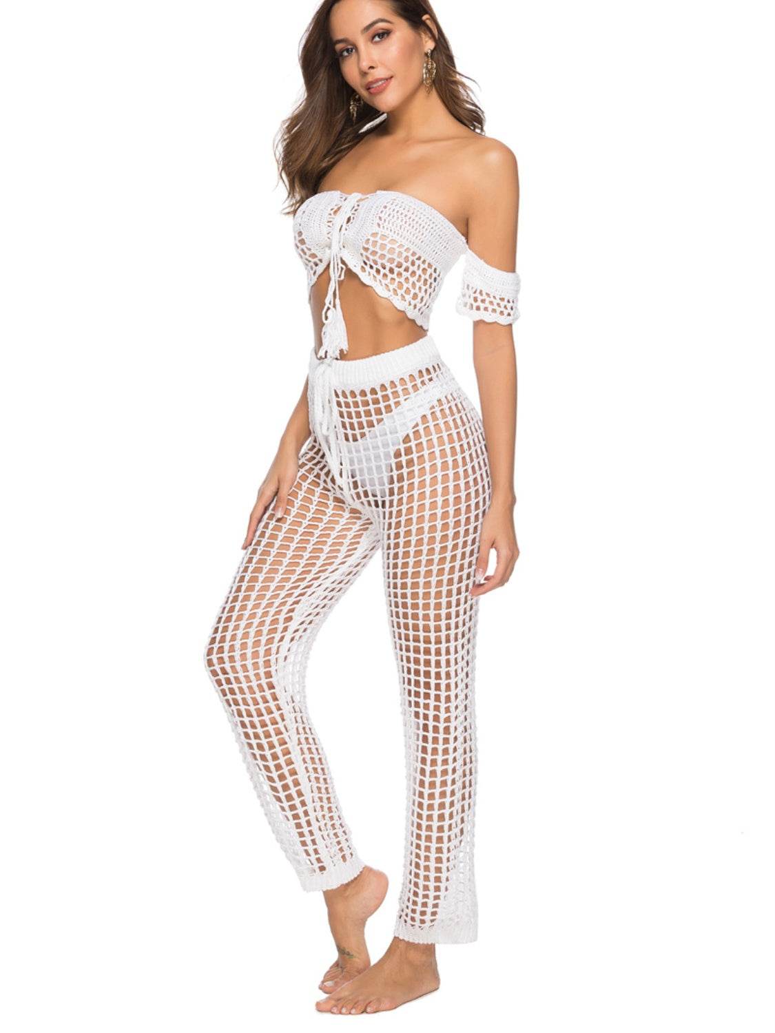 Cutout High Waist Swim Pants - Hovatok