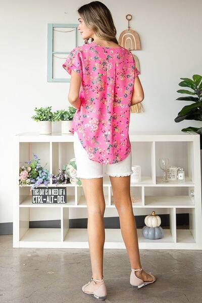 Heimish Full Size Animal print V-Neck Short Sleeve T-Shirt Plus Size - Hovatok