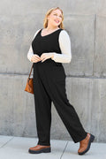 Double Take Full Size Sleeveless Straight Jumpsuit - Hovatok