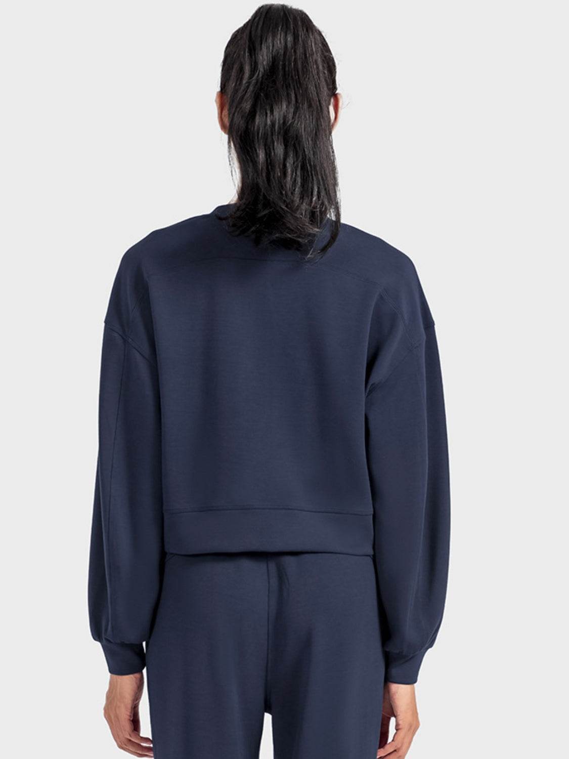 Millennia Round Neck Drop Shoulder Sports Top - Hovatok