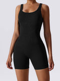 Basic Bae Ribbed Sleeveless Active Romper - Hovatok