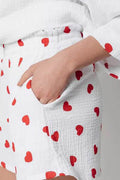 Basic Bae Heart Collared Neck Button Down Top and Shorts Set - Hovatok
