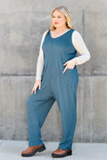 Double Take Full Size Sleeveless Straight Jumpsuit - Hovatok