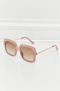 Square Metal-Plastic Hybrid Temple Sunglasses - Hovatok