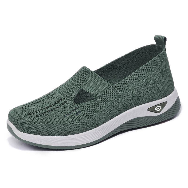 Breathable Mesh Round Toe Wedge Sneakers - Hovatok