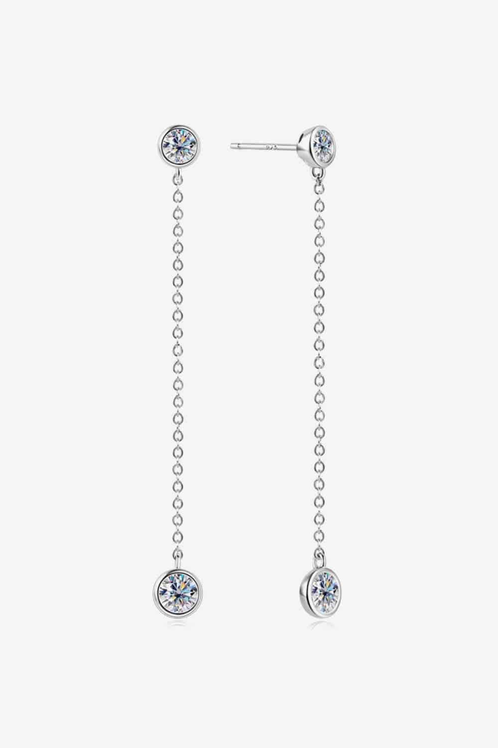 Adored Moissanite Chain Earrings - Hovatok