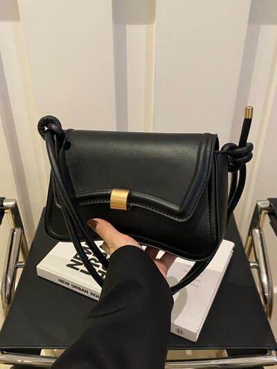 Knotted Strap PU Leather Handbag - Hovatok
