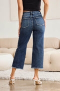 RFM Full Size Tummy Control High Waist Raw Hem Jeans - Hovatok