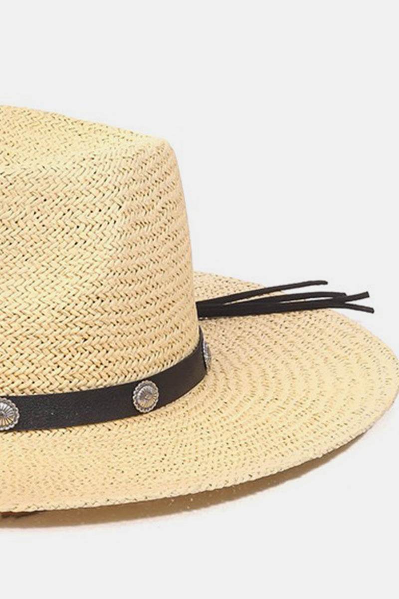 Fame Belt Strap Straw Hat - Hovatok