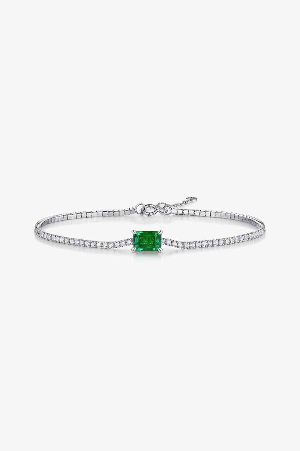 Adored 1 Carat Lab-Grown Emerald Bracelet - Hovatok