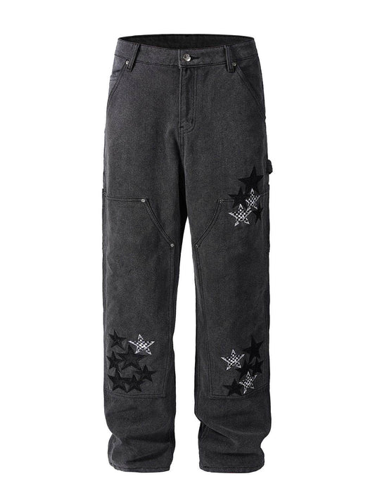 Men's Pocketed Star Jeans - Hovatok