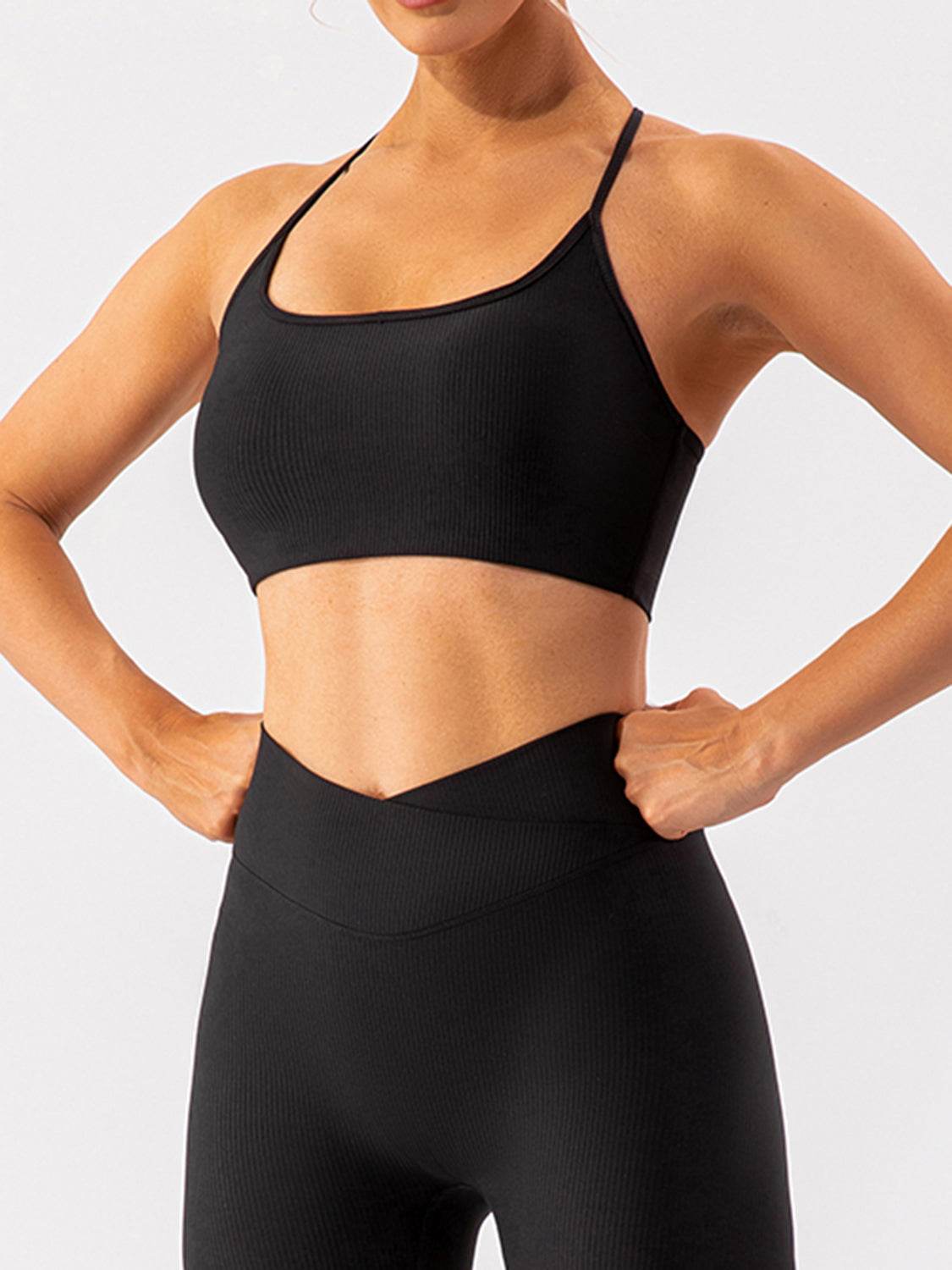 Spaghetti Strap Active Bra - Hovatok