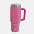 Rhinestone Stainless Steel Tumbler with Straw - Hovatok