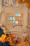 THANKSGIVING Round Neck Dropped Shoulder Sweatshirt - Hovatok
