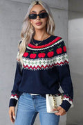 Angel Wings Graphic Round Neck Long Sleeve Sweater - Hovatok