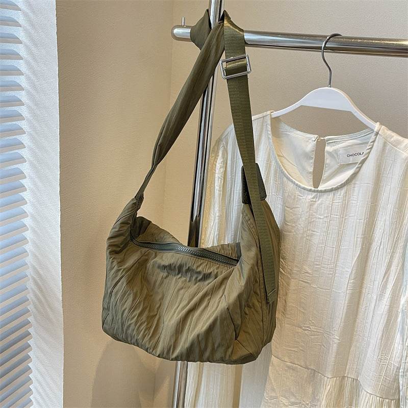 Pleated Dumpling Crossbody Bag - Hovatok