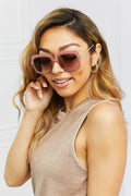 Square Metal-Plastic Hybrid Temple Sunglasses - Hovatok