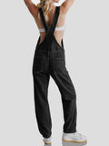 Square Neck Wide Strap Denim Overalls - Hovatok
