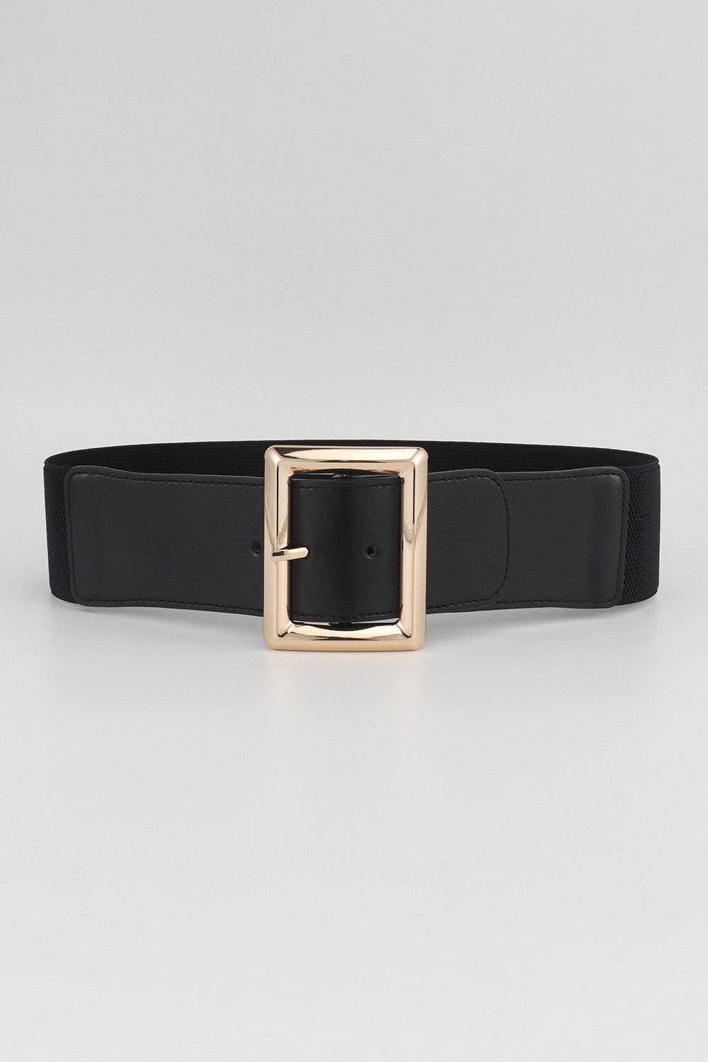 Rectangle Buckle Elastic Wide Belt - Hovatok