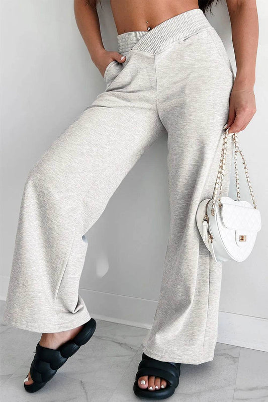 Elastic Waist Active Pants with Pockets - Hovatok