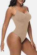 Spaghetti Strap Tummy Control Bodysuit - Hovatok
