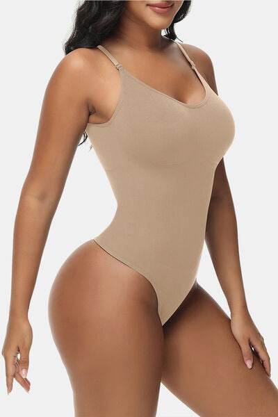 Spaghetti Strap Tummy Control Bodysuit - Hovatok